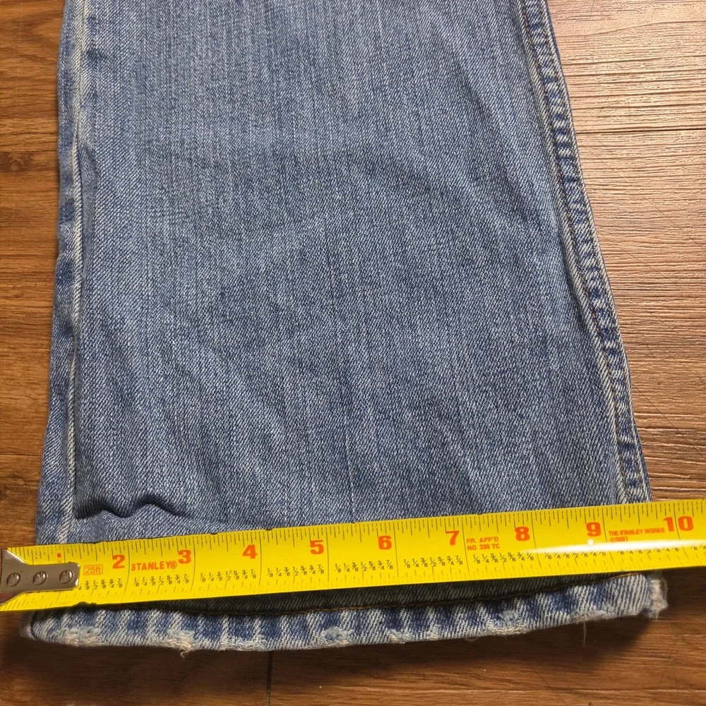 Levi's 527 Low Boot Cut Jeans Mens 36x32 Cotton Medium Wash Blue Western Grunge